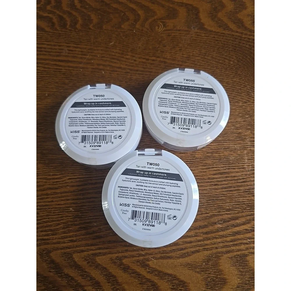 JOAH Cashmere Powder Foundation TW050 Tan‎ 3 Pack New